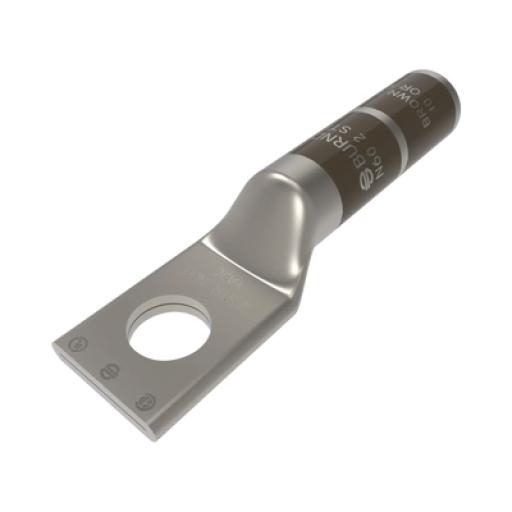 [HUBBELLBURNDY_HUB-YA2-CTC-38] HUBBELL BURNDY Zapata Terminal de Compresión BURNDY Cañón Largo para Tornillo de 3/8" y Calibre 2 AWG.