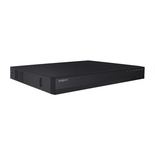 [HANWHA_ARN-1610S] Hanwha NVR 16 canales grabacion hasta 8MP / H.265 / P2P Wisenet / 16 puertos PoE Plug and Play / 80 Mbps para grabacion.