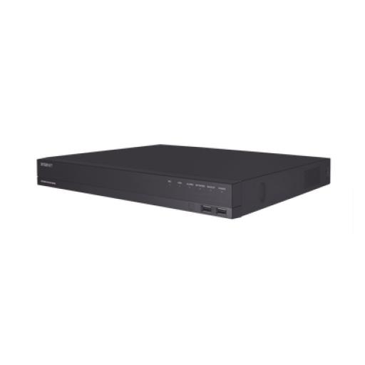 [HANWHA_ARN-1610S] Hanwha NVR 16 canales grabacion hasta 8MP / H.265 / P2P Wisenet / 16 puertos PoE Plug and Play / 80 Mbps para grabacion.
