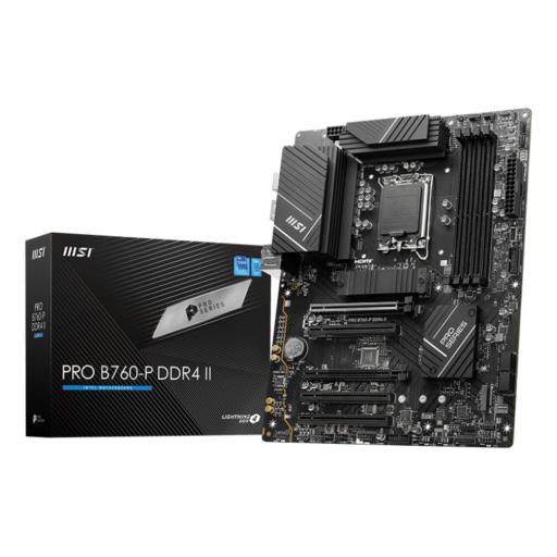 [MSI_PRO B760-P DDR4 II] MOTHERBOARD MSI (PRO B760-P DDR4 II)  SOCKET 1700, 4*DDR4 5333, 1*HDMI, 1*DP, 2*M.2, ATX