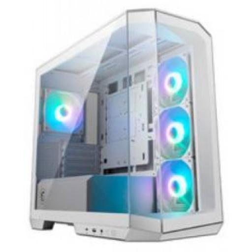 [MSI_MAG PANO M100R PZ WHITE] GABINETE MSI (MAG PANO M100R PZ WHITE) BLANCO, VIDRIO TEMPLADO, 4*VENTILADOR ARGB, MICRO ATX, SIN FU