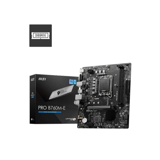 [MSI_PRO B760M-E] MOTHERBOARD MSI (PRO B760M-E) SOCKET 1700, 2*DDR56400, 1*HDMI, 1*VGA, 1*M.2,  MICRO ATX