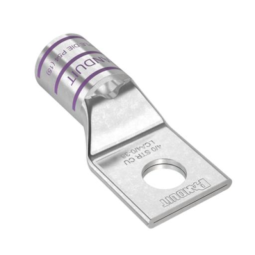 [PANDUIT_LCA4/0-38-X] Panduit Terminal de Compresión de Cobre con Orificio 3/8", para Cable 4/0 AWG. 10 Piezas