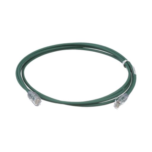 [PANDUIT_UTP28X3GR] Panduit Cable de Parcheo UTP Cat6A, CM/LSZH, Diámetro Reducido (28AWG), Color Verde, 3 ft