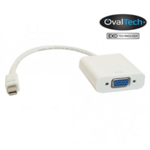 [OVALTECH_OVMDP-VGA] Ovaltech Adaptador Mini DisplayPort  a VGA  OVALTECH OVMDP-VGA