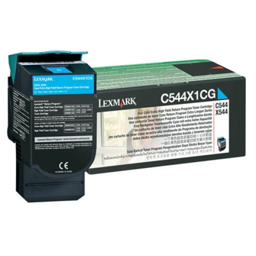 [LEXMARK_C544X1CG] Lexmark Tóner Lexmark C544N Alto Rendimiento Retornable Color Cian