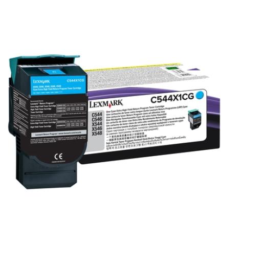 [LEXMARK_C544X1CG] Lexmark Tóner Lexmark C544N Alto Rendimiento Retornable Color Cian
