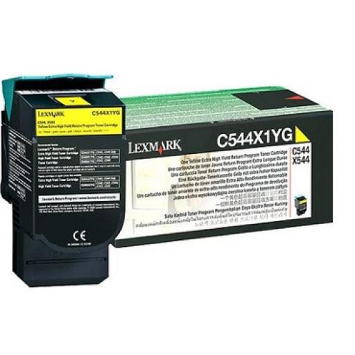[LEXMARK_C544X1YG] Lexmark Tóner Lexmark C544N Alto Rendimiento Retornable Color Amarillo