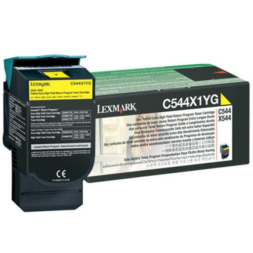 [LEXMARK_C544X1YG] Lexmark Tóner Lexmark C544N Alto Rendimiento Retornable Color Amarillo