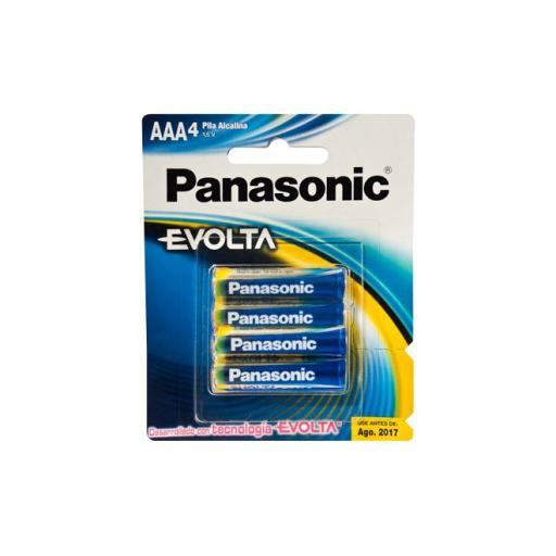 [PANASONIC_LR03EGL/4B] Panasonic Batería Alcalina AAA 1.5V EVOLTA / No recargable / Paquete de 4 Baterías