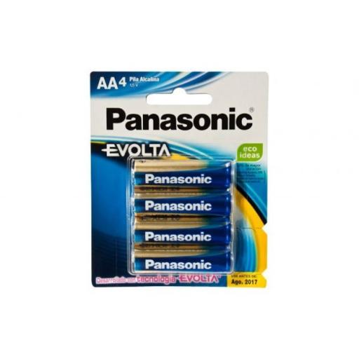 [PANASONIC_LR6EGL/4B] Panasonic Batería Alcalina AA 1.5V EVOLTA / No recargable / Paquete 4 baterias 