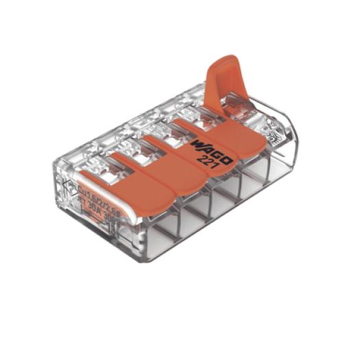 [WAGO_221-615] WAGO COMPACT Splicing Connectorfor all conductor types transparent 
