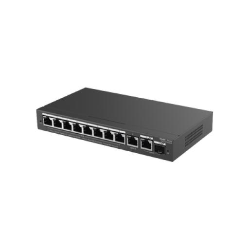 [RUIJIE_RG-ES210GS-P] RUIJIE Switch Administrable con 8 puertos Gigabit PoE, 2 Uplinks Gigabit (1 SFP), gestión gratuita desde la nube