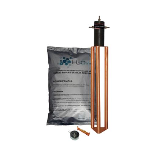[TOTALGROUND_TG25AB] Total Ground Electrodo para corriente máxima de 25 Amp. con Filtro y Compuesto H2Ohm.