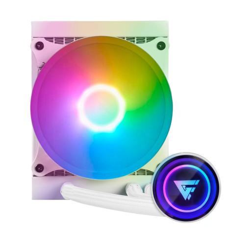 [GAMEFACTOR_LQG501-WH] Game Factor ENFRIAMIENTO LÍQUIDO GAME FACTOR 1X120MM RGB TDP 150W 70 CFM, BLANCO LQG501-WH