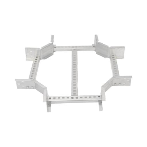 [CHAROFIL_CHXE8R8X12AK] CHAROFIL Derivación "X" Horizontal de Aluminio Perfil Z / Peralte 3 1/4" / Ancho 12"/ Radio 8" / Incluye Tornillería