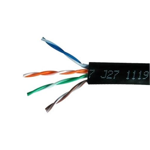 [GENESIS_6360-2108/1000] GENESIS Bobina de Cable de 305 Metros UTP Cat6 RISER / Color Negro / UL, CMR SPNLS, Probado a 350 Mhz / Para Aplicaciones de CCTV, Redes de Datos, IP megapixel, Control RS485 / Para Intemperie
