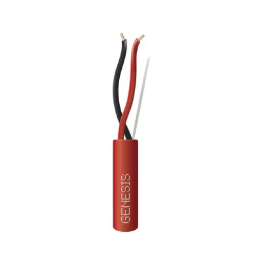 [GENESIS_4311-1004/1000] GENESIS Carrete de Alambre 305 Metros / 2x16 AWG / Color Rojo / Tipo FPLR, CL3R, (UL) FT4 / Para Aplicaciones  en Sistemas de Detección de Incendio y Sistemas de Evacuación.