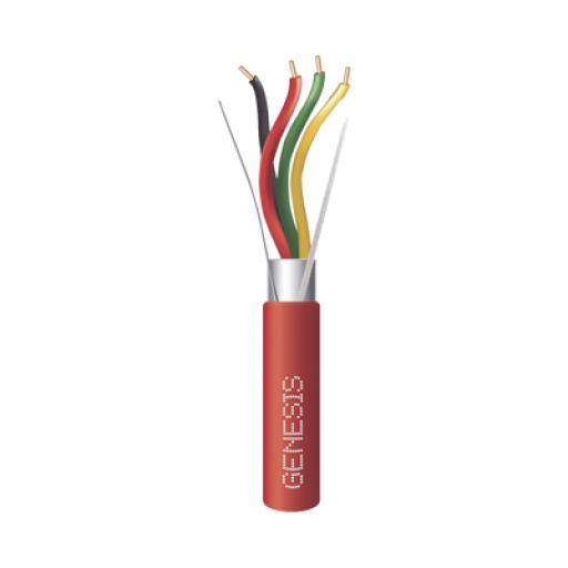 [GENESIS_44035504] GENESIS Bobina de 152 Metros de Alambre / 4x18 AWG / BLINDADO / Tipo FPLR / Color Rojo / Para Aplicaciones en Sistemas de Detección de Incendio y Sistemas de Evacuación