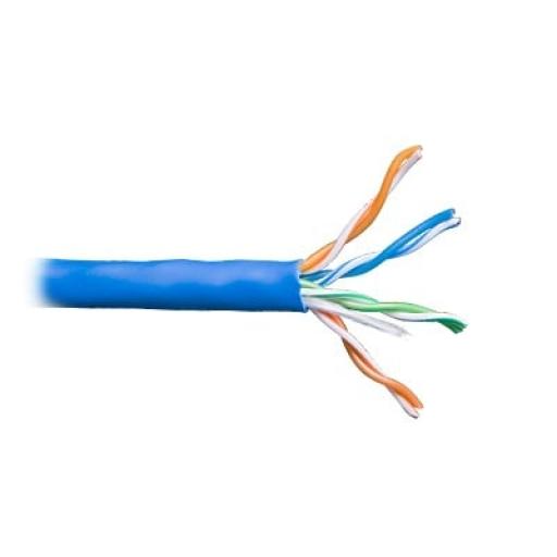 [GENESIS_6330-1106/1000] GENESIS Bobina de Cable de 305 Metros UTP Cat5e / Color Azul / UL, CM, Probado a 350 Mhz / Para Aplicaciones de CCTV, Redes de datos, IP Megapixel, Control RS485