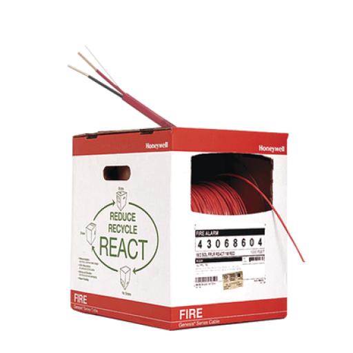[GENESIS_4313-8604/1000] GENESIS Bobina de 305 Metros de Alambre  2x14 AWG / Caja REACT / Resistente al Fuego / Color Rojo / Tipo FPLR- CL2R / Para Sistemas Contra-incendio o Sistemas de Evacuación