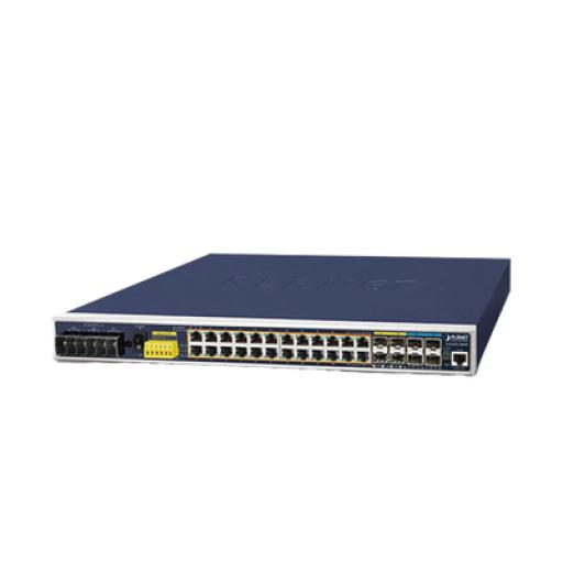 [PLANET_IGS-6325-24P4X] Planet Switch Industrial Capa 3, 24 Puertos Gigabit PoE 802.3af/at, 4 Puertos SFP 1 G, 4 Puertos SFP de 10 G 