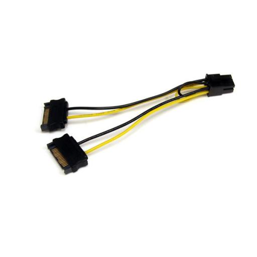 [STARTECH.COM_SATPCIEXADAP] StarTech.com CABLE ADAPTADOR 15CM DE PODER SATA A CONECTOR 6 PINES CORRIENT.