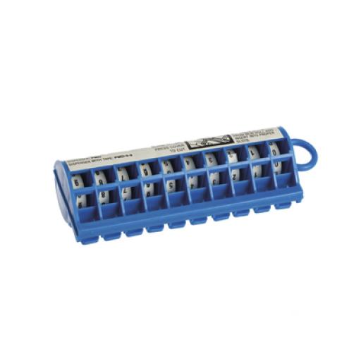 [PANDUIT_PMD-0-9] Panduit Dispensador de Etiquetas Marcadoras, Con rollos Pre-Impresos con Números 0-9, de 2.4 metros, Color Blanco