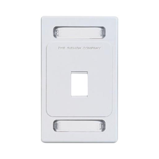 [SIEMON_KFP-S-01-02S] Siemon Placa de pared Keystone de 1 salida, color blanco, para jacks Keystone Z-MAX y MAX