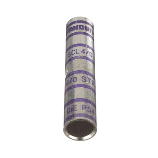 [PANDUIT_SCL4/0-X] Panduit Empalme de Compresión a tope  de Cobre tipo barril largo. Para cable 4/0 AWG, Paquete de 10 Piezas