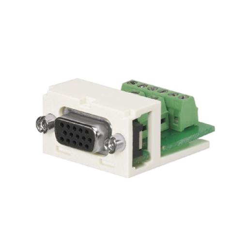 [PANDUIT_CMD15HDIWY] Panduit Conector sub-D de 15 Pines Tipo Atornillable, Uso en 2 Puertos Mini-Com, Color Blanco Mate