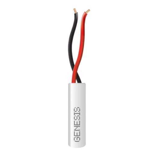[GENESIS_2102-1101/1000] GENESIS Bobina de 305 Metros de Cable / 2x22 AWG / Color Blanco / Uso Interior / Riser / Para Sistemas de Intrusión y Automatización 