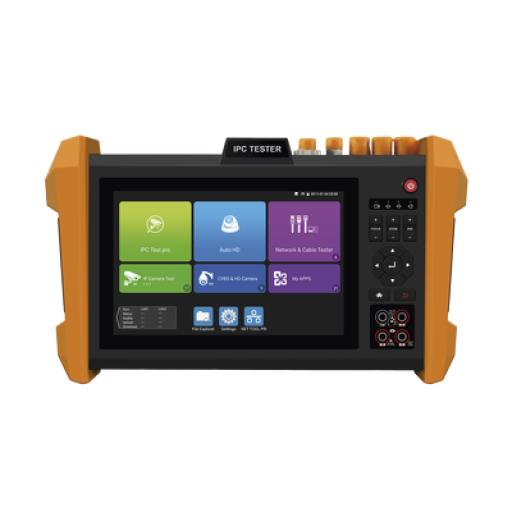 [EPCOM_TPTURBO8KPLUS] Epcom Probador de Vídeo con Pantalla LCD de 7" para IP ONVIF / 8MP TVI + 8MP CVI + 8MP AHD + SDI/EX‐SDI + Multímetro + Cable TDR / Prueba de Red de Fibra Óptica + Medidor de Distancia Laser + Cámara Integrada