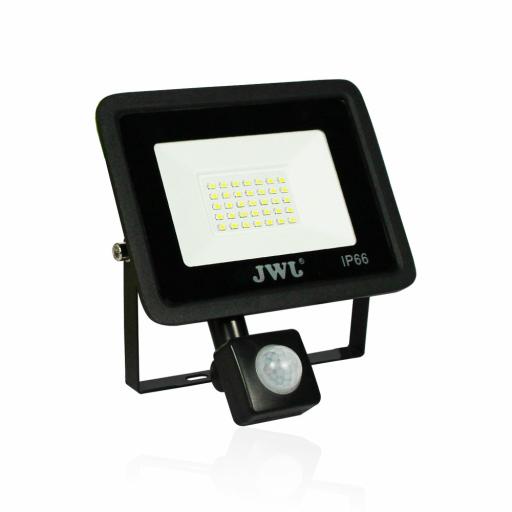 [JWJ_JLRE-30SM] JWJ Reflector con Sensor de Movimiento 30 W /164 x 193 mm / 85 - 265 Vca~ 50/60Hz / Ultra delgado / Uso en exterior - interior. 