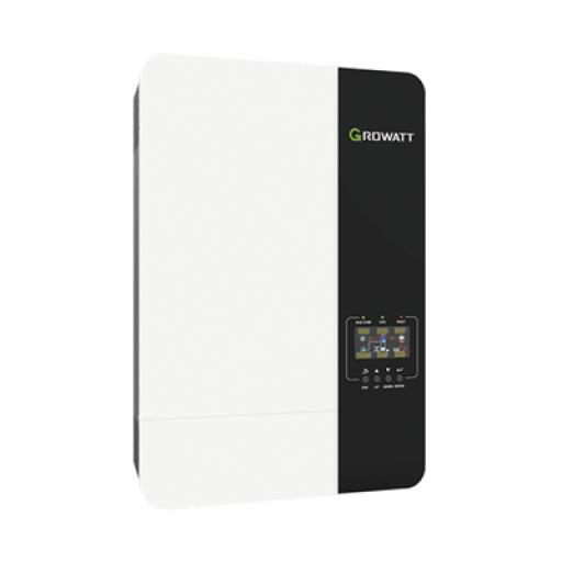 [GROWATT_SPF3000TLLVMES] GROWATT Inversor Cargador 3kW Compatible con Baterías de Litio, Monitoreo Remoto y Sincronización para Mayor Potencia, Operación 48Vcc