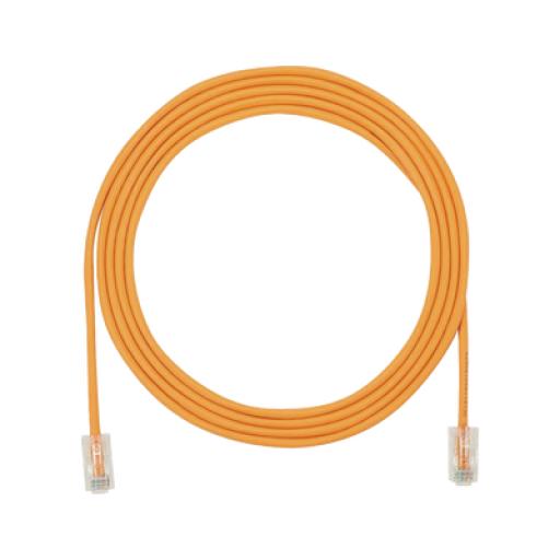 [PANDUIT_UTP28X5OR] Panduit Cable de Parcheo UTP Cat6A, CM/LSZH, Diámetro Reducido (28AWG), Color Naranja, 5ft