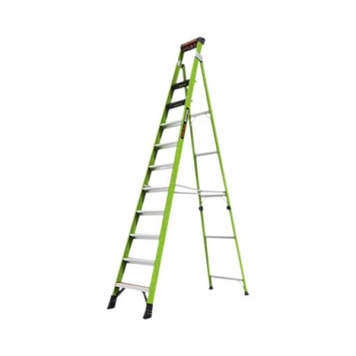 [LITTLEGIANT_SENTINEL12] Little Giant Escalera de 3.65 m Capacidad máxima de 170 Kg, inclinada, de fibra de vidrio con almohadilla de pared giratoria.