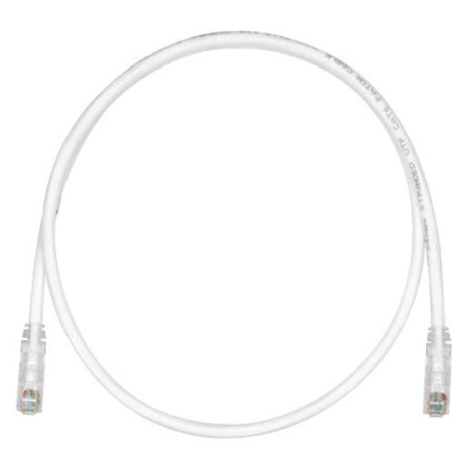 [PANDUIT_UTP6AX20] Panduit Cable de Parcheo UTP, Cat6A, 24 AWG, CM, Color Blanco, 20ft