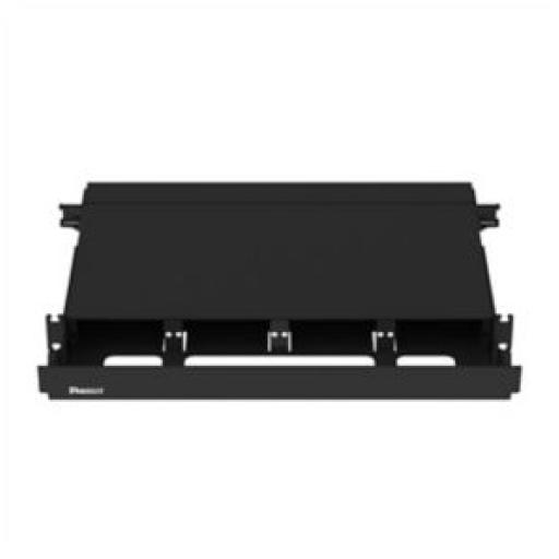 [PANDUIT_FRE1UBL] Panduit Panel de Distribución de Fibra Óptica, Acepta 4 Placas FAP o FMP, Bandeja Deslizable, Hasta 96 Fibras, Color Negro, 1UR