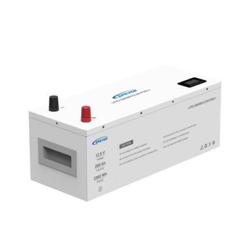 [EPEVER_LFP200EP128] EPEVER Batería de litio LiFeO4 12.8Vcc, 200Ah, 2.56Kwh, Pantalla LCD para Monitoreo Local, Carcasa Metálica