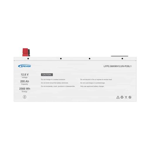 [EPEVER_LFP200EP128] EPEVER Batería de litio LiFeO4 12.8Vcc, 200Ah, 2.56Kwh, Pantalla LCD para Monitoreo Local, Carcasa Metálica