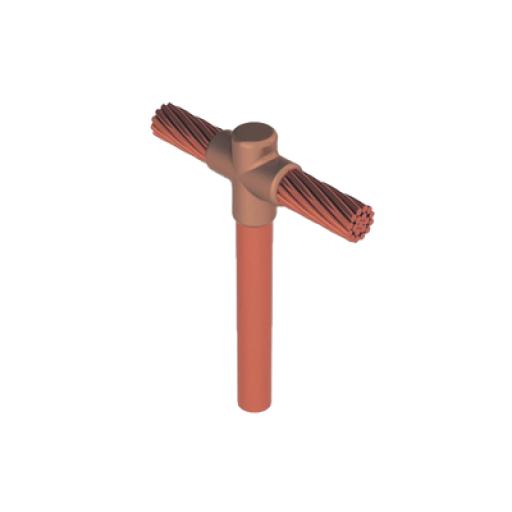 [TOTALGROUND_TGM-CPV-5/8R-2/0] Total Ground Molde para soldadura exotermica Tipo T, Tope de varilla 5/8 in. a Cable de Paso 2/0 AWG