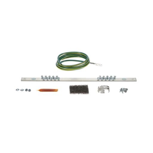 [PANDUIT_RGRKCBNJY] Panduit Kit de Puesta a Tierra con Jumper 6 AWG RGREJ696Y y Barra de Conexiones de 20 Orificios RGRB19U, para Rack de 19in