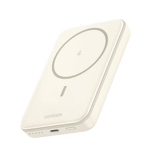 [UGREEN_25208] Ugreen Power Bank MagSafe de 10000mAh | 20W | Carga Inalámbrica y por Cable USB-C | Sistema de Protección Inteligente | Tecnología de Carga Rápida | Ultra Delgado | Ultra ligero | Compatible con iPhone 15/14/13/12 | Color Beige.