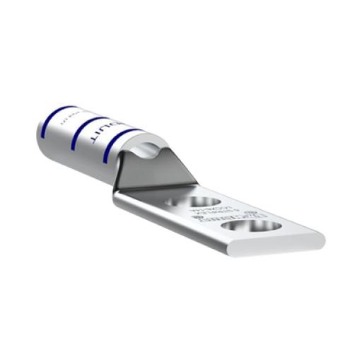 [PANDUIT_LCCX6-14A-L] Panduit Terminal Doble Ojillo 1/4" para Cable 6 AWG (16mm entre orificios). 50 Piezas