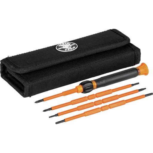 [KLEINTOOLS_32584INSR] Klein Tools Juego de Desarmadores de Precisión con Aislamiento y Estuche, 8 en 1
