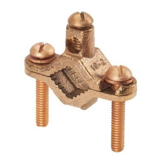 [PANDUIT_GPC2-1D-C] Panduit Abrazadera de Bronce para Tierra Física para Conductor 2 AWG, 1 Pieza
