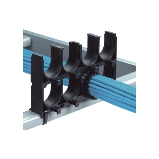 [PANDUIT_CRS1-125-X] Panduit Espaciador de Cables de Nylon 6.6, Con 1 Espacio de 1.25 in (31.8 mm) de Diámetro, Color Negro, 1 Pieza