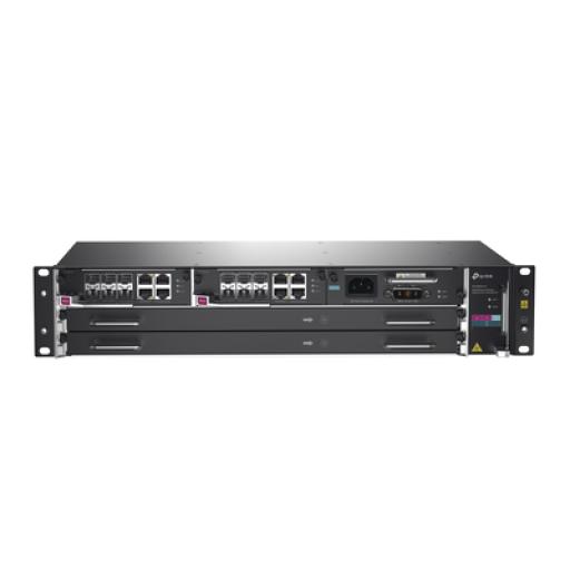 [TPLINK_DS-P8000-X2] TPLINK DeltaStream - OLT Módular GPON / Conexión de hasta 4,096 ONUs / 2 Tarjetas Main / Puertos Gigabit RJ45 Uplink / 4 Puertos SFP+ Uplink / Fuente Redundante AC- DC (incluida) / Administración desde la nube (DPMS)