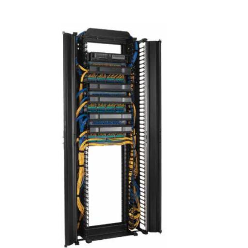 [HOFFMAN_DCHS2] HOFFMAN Organizador de Cables Horizontal CableTek, Sencillo (Solo Frontal), Para Rack de 19in, 2UR